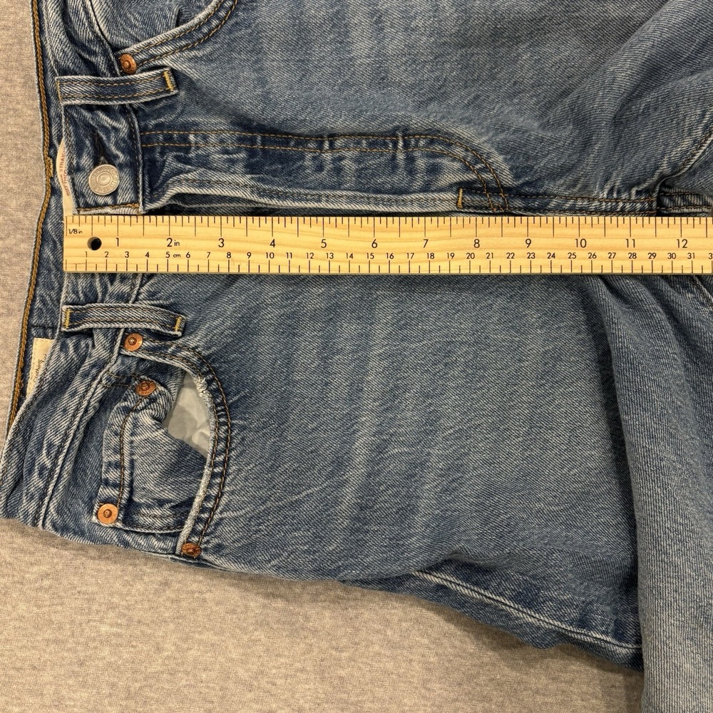 Levi's Premium Ribcage Straight Jeans Womens Size 27x25.5 Blue Medium Wash Denim - Picture 6 of 12
